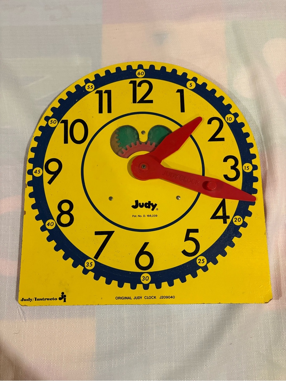 Original Judy Kids Learning Clock – Yellow and Red